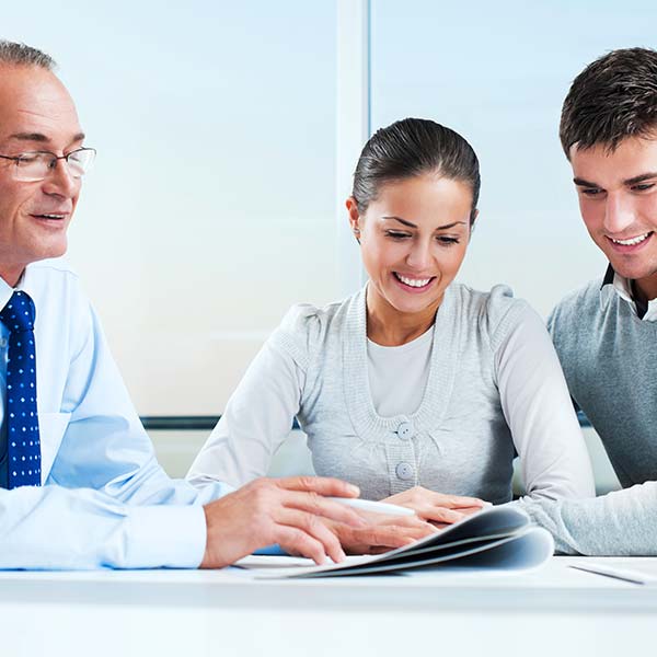 Couple meeting with financial advisor